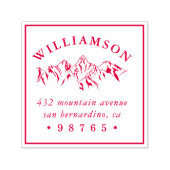 マウンテン素朴スケッチ差出人住所 セルフインキングスタンプ (デザイン)