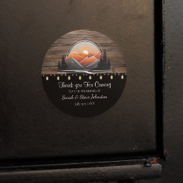 マウンテン素朴バレーフォレストサンセット結婚式の引き出物 ラウンドシール