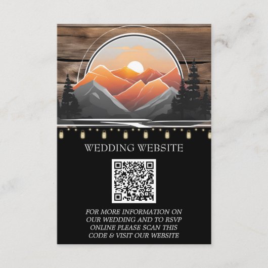 マウンテン素朴バレーフォレストサンセット自然 エンクロージャーカード (正面)