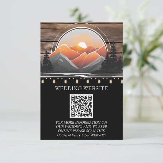 マウンテン素朴バレーフォレストサンセット自然 エンクロージャーカード (スタンド正面)