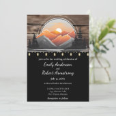 マウンテン素朴バレーフォレストサンセット自然 招待状 (スタンド正面)