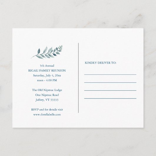 マウンテン素朴ファミリー懇親会はがき ポストカード (裏面)