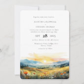 マウンテン素朴フォレスト結婚式招待状 招待状 (正面)