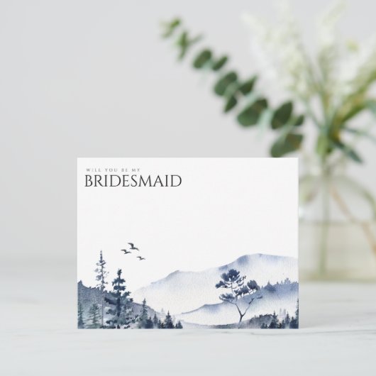 マウンテン素朴ボホブリデスメイド提案カード セーブザデート (スタンド正面)