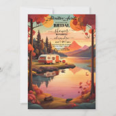 マウンテン素朴ワイルドフラワーボホブライダルシャワー 招待状 (正面)