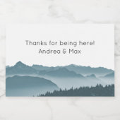 マウンテン結婚ズカスタムミニワイン スパークリングワインラベル (シングルラベル)