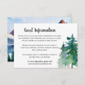 マウンテン結婚ズゲスト情報カード エンクロージャーカード (正面/裏面)