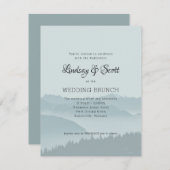 マウンテン結婚ズブランチモーニングアフター招待状 招待状 (正面/裏面)