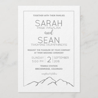マウンテン結婚式招待状 招待状