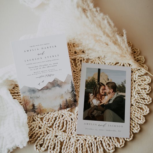 マウンテン結婚式招待状 招待状