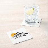 マウンテン絵を描ズワイルダネスカスタム スクエアペーパーコースター (インサイチュ)