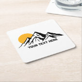 マウンテン絵を描ズワイルダネスカスタム スクエアペーパーコースター (アングル)
