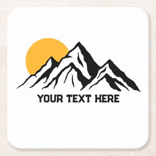 マウンテン絵を描ズワイルダネスカスタム スクエアペーパーコースター (正面)