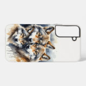 マウンテン自然ウィルダネスマウンテンズウルフファミリー SAMSUNG GALAXYケース (裏面横)