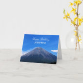 マウンテン誕生日カード カード (黄色い花)