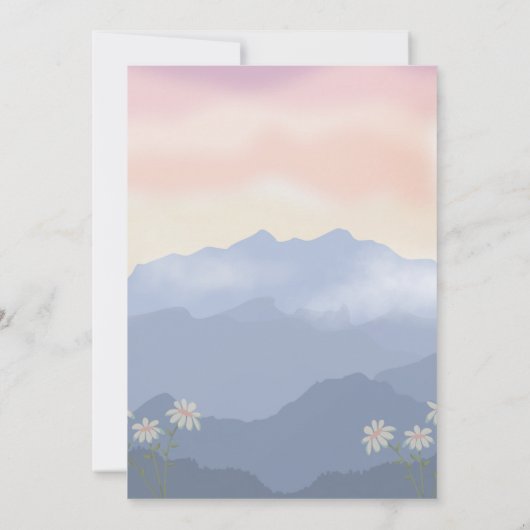 マウンテン誕生日招待状 招待状 (裏面)