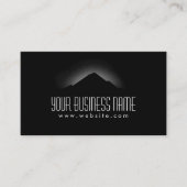 マウンテン静かピークスブラックビジネスカード 名刺 (正面)