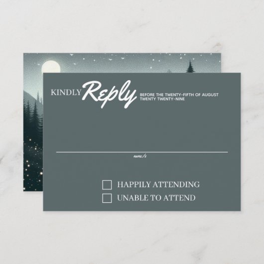 マウンテン魔法 出欠カード (正面/裏面)