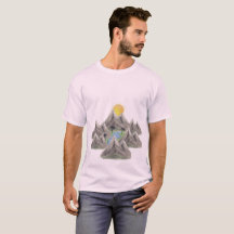マウンテン アドベンチャー - 水彩自然Tシャツ