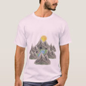 マウンテン アドベンチャー - 水彩自然Tシャツ Tシャツ (正面)