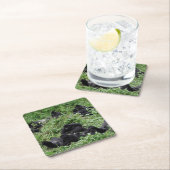 マウンテン・ゴリラのグループのコースター スクエアペーパーコースター (インサイチュ)