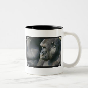 マウンテン・ゴリラのコーヒー・マグ ツートーンマグカップ