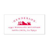 マウンテン&ツリー素朴ファミリー名差出人住所 セルフインキングスタンプ (デザイン)