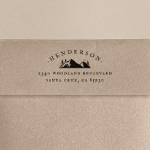 マウンテン&ツリー素朴ファミリー名差出人住所