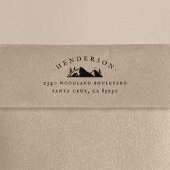 マウンテン&ツリー素朴ファミリー名差出人住所 ラバースタンプ