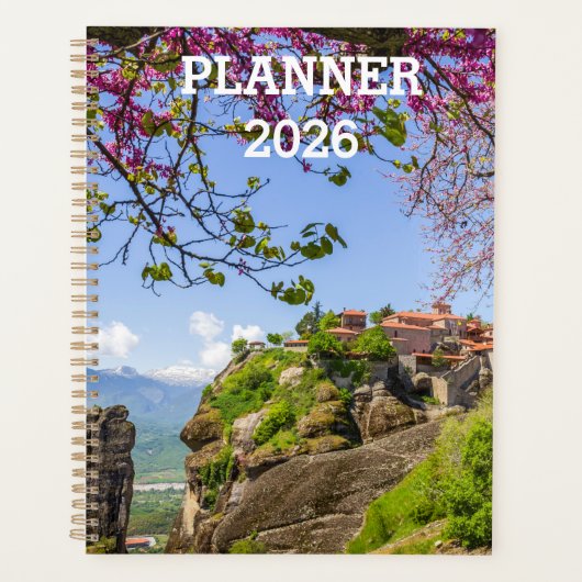 マウンテン&ピンク桜 2026年プランナー プランナー手帳 (正面)
