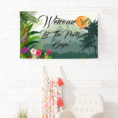 マウンテン&フォレストサンセット誕生日 横断幕 (インサイチュ)