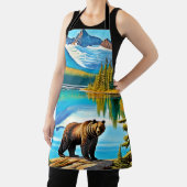 マウンテン・ベア：レイク・リフレクション・アート エプロン (インサイチュ)