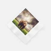 マウンテン・ベア 縁ありカクテルナプキン (角)