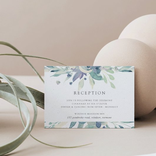 マウンテン・メドウ 水彩花イラストの受付カード 招待状