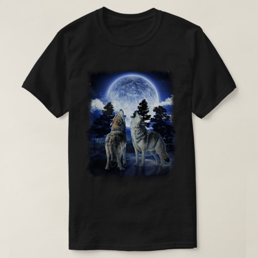 マウンテン+メンズのウルフネイティブアメリカン Tシャツ (デザイン正面)