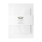 マウンテン ラスティック ウォーターカラー グリーン ウェディング 招待状ベリーバンド (正面例)