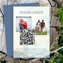 マウンテン+レイクの写真とQRコードの結婚式ウェブサイト