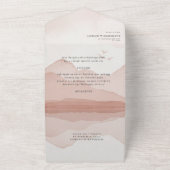 マウンテン レンジ ブラッシュ ウェディング オール イン ワン インビテーション (外側)