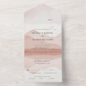 マウンテン レンジ ブラッシュ ウェディング オール イン ワン インビテーション (内側)