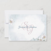 マウンテン・ローレルの結婚式返信カード 招待状 (裏面)