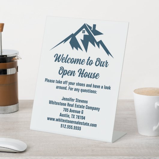 マウンテ実在ートカンパニーカスタムオープンハウス 台座サイン (インサイチュ)