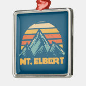 マウントエルバートコロラドレトロターコイズ メタルオーナメント (左)