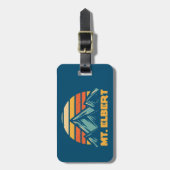 マウントエルバートコロラドレトロターコイズ ラゲッジタグ (正面縦)