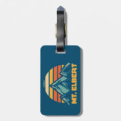 マウントエルバートコロラドレトロターコイズ ラゲッジタグ (裏面縦)