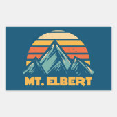 マウントエルバートコロラドレトロターコイズ 長方形シール (正面)