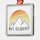 マウントエルバートコロラドレトロ メタルオーナメント (左)