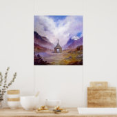 マウントカイラシュトゥーパチベットbyリンダ・ヴグラー ポスター (キッチン)