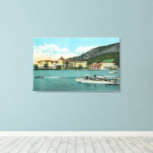 マウントキネオハウス、アネックス、ヨットクラブ キャンバスプリント (インサイチュ (ウッドフロア))