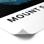 マウントサンヘレンスワシントン旅行印刷 ポスター (角)
