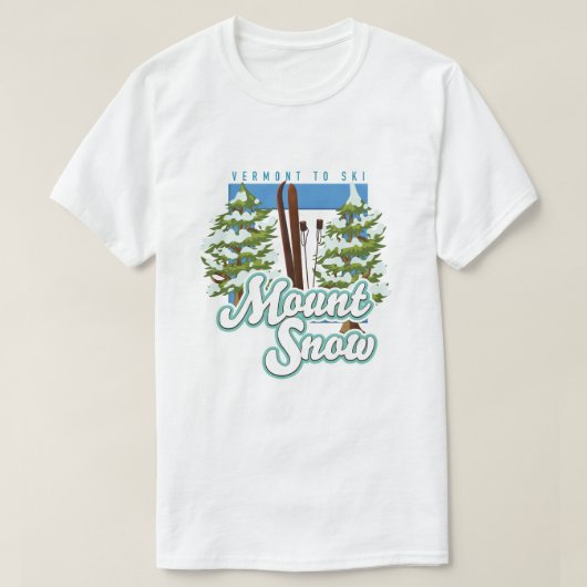 マウントスノーバーモントスキーロゴ. Tシャツ (デザイン正面)